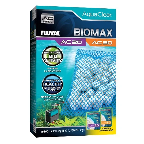 Fluval Masse filtrante BIOMAX pour filtre à moteur AC20/AC30 AquaClear - 42 gr