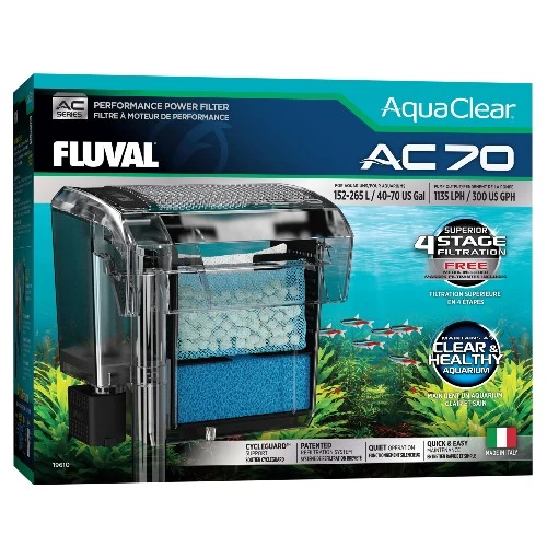 Fluval Filtre à moteur AC70 AquaClear - 152-265 L (40-70 gal)