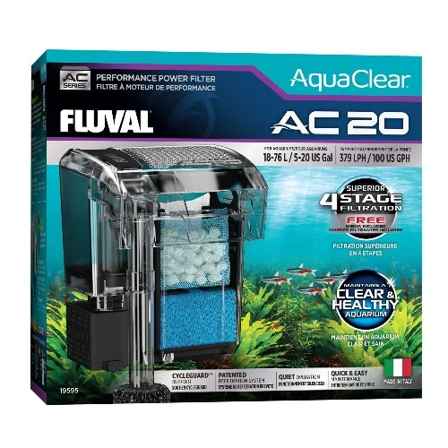 Fluval Filtre à moteur AC20 AquaClear - 18-76 L (5-20 gal)