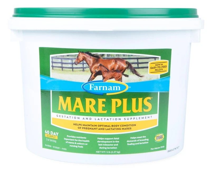 Farnam Mare Plus Gestation et Lactation – Supplément pour juments, 5 livres (40 jours)