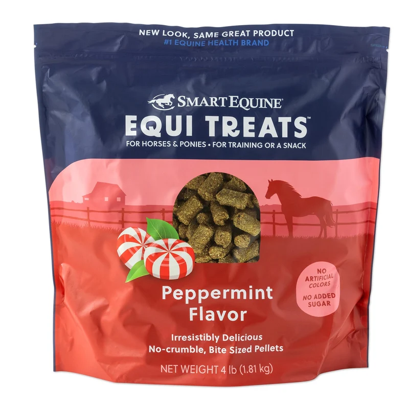 Equi Treats SmartEquine – Friandises à haute fibre sans sucre (Menthe), 4 lb