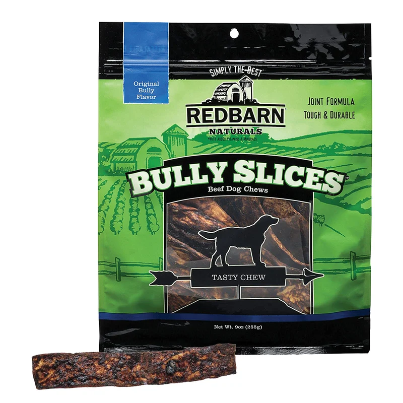 Tranches Redbarn Bully pour chiens — friandises dentaires naturelles et durables avec ingrédients fonctionnels, 255 g environ (lot de 2) — Édition Bully Original
