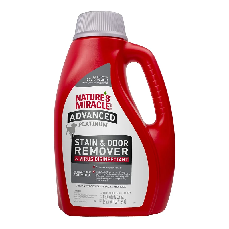 Nature's Miracle Advanced Platinum – Détachant, Odeurs et Désinfectant 64 Oz
