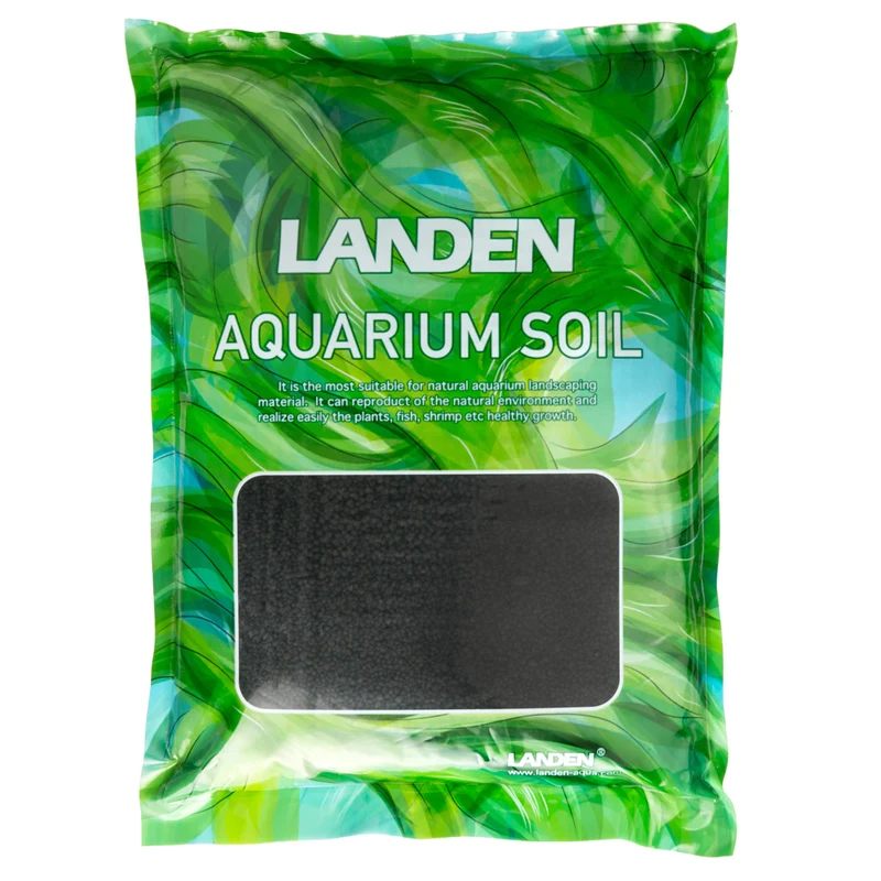 LANDEN Substrat Terreau Aquatique 5L — Bac Planté et Crevettes, Noir