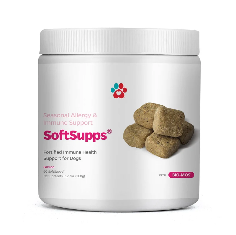 Pet Parents Allergy SoftSupps – Soutien Immunitaire pour Chiens | Oméga 3, Probiotiques & Colostrum, 90 comprimés