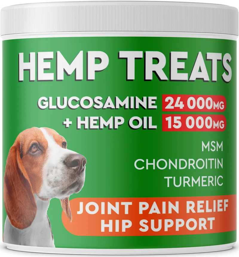PAWFECTCHEW PawfectChew – Soutien des articulations pour chiens (120 bouchées molles) – Hemp Oil, Glucosamine, Chondroitine – Fabriqué aux États‑Unis