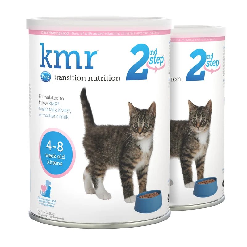 PetAg KMR 2e Étape – Alimentation de sevrage pour chatons 4-8 semaines, 2 x 14 oz