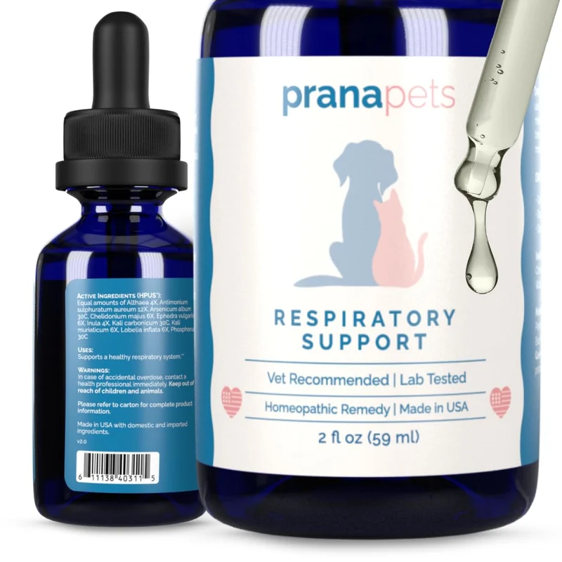 PranaPets Soutien Respiratoire pour Chiens et Chats | Formule Naturelle