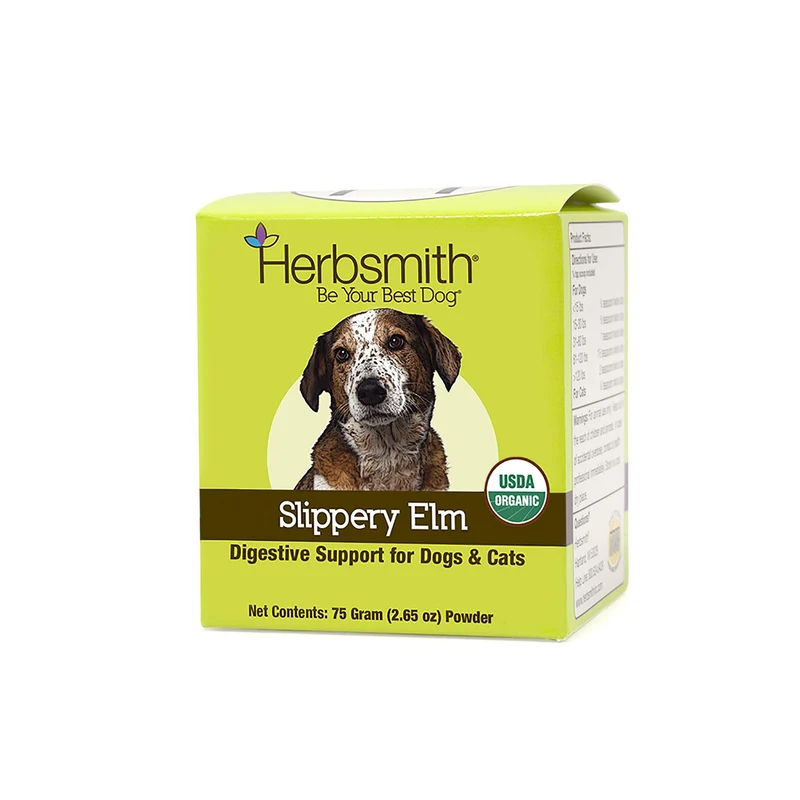 Herbsmith Slippery Elm Biologique – Aide digestive pour chiens et chats – 75 g