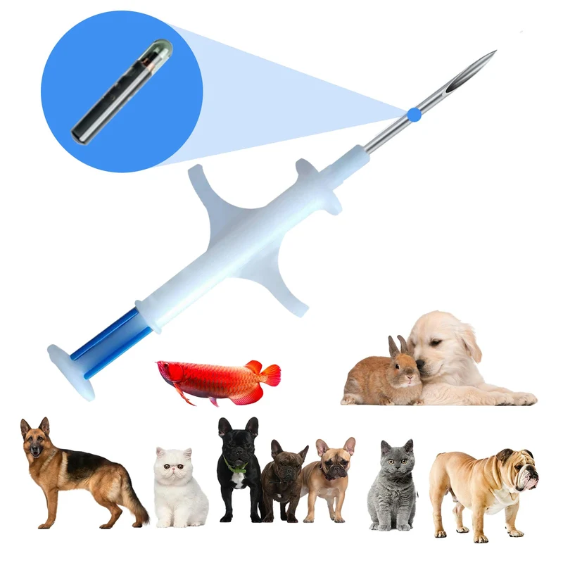 Manruta Pack 20 Puces ISO FDX-B 134,2 kHz – Format 1,4x8 mm, Petit pour Chiens et Chats