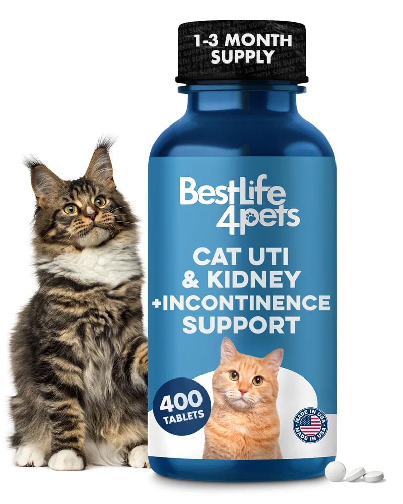 BestLife4Pets Chat UTI Remède et Soutien des Reins – 400 Petites Pilules Naturelles