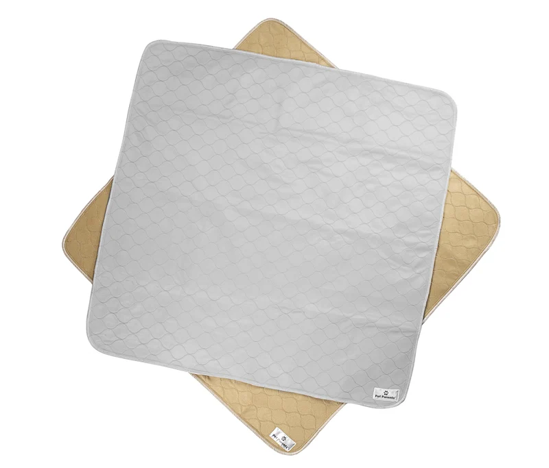 Pet Parents Pawtect Pads – Tapis Lavables 41x41 cm (2 Paquets), Tan et Gris