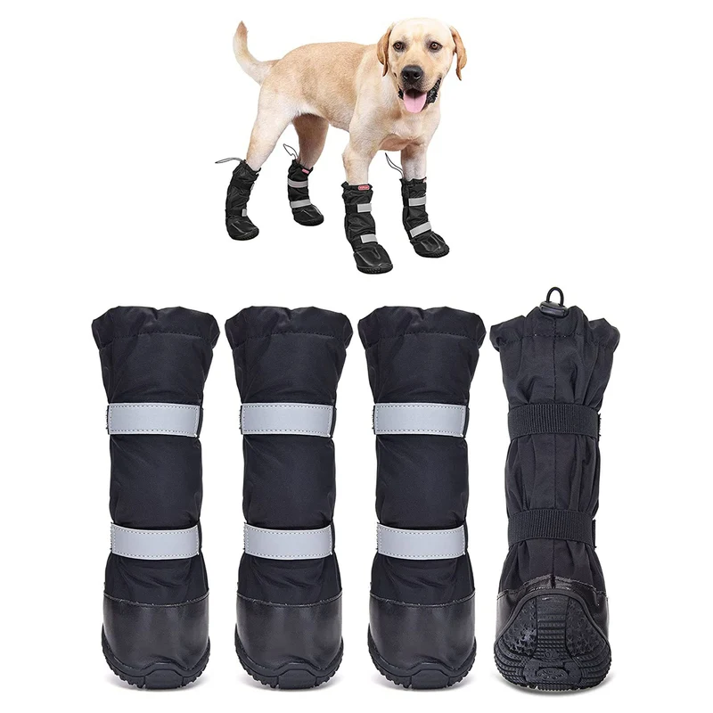 Hipaw Bottes pour Chien Imperméables — Hiver et Neige, Antidérapantes, Pour Chiens de Taille Moyenne à Grande