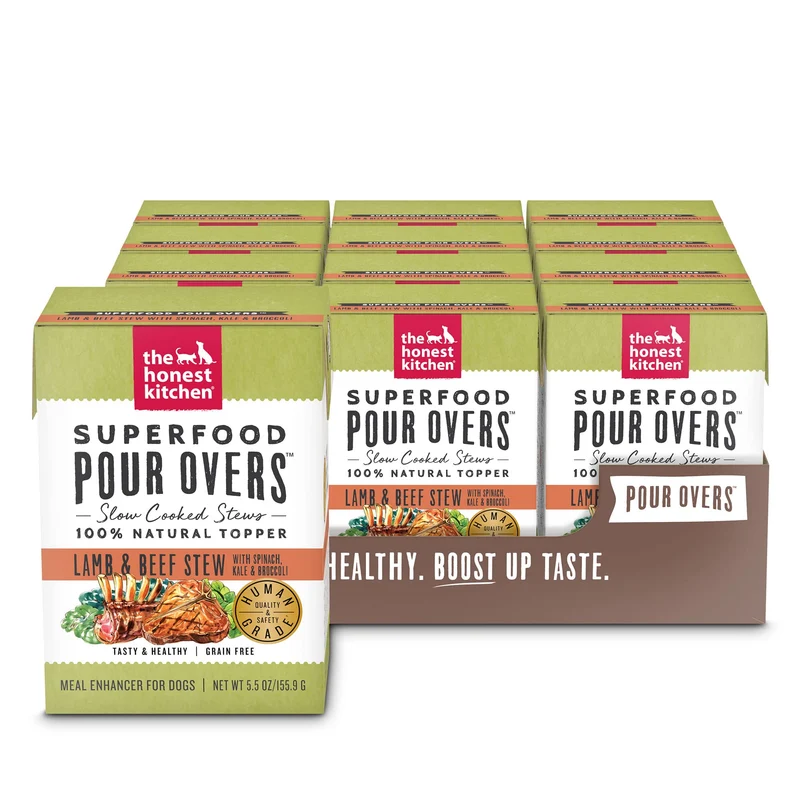 The Honest Kitchen – Superfood POUR OVERS pour chiens, bœuf & agneau, 12x5,5 oz