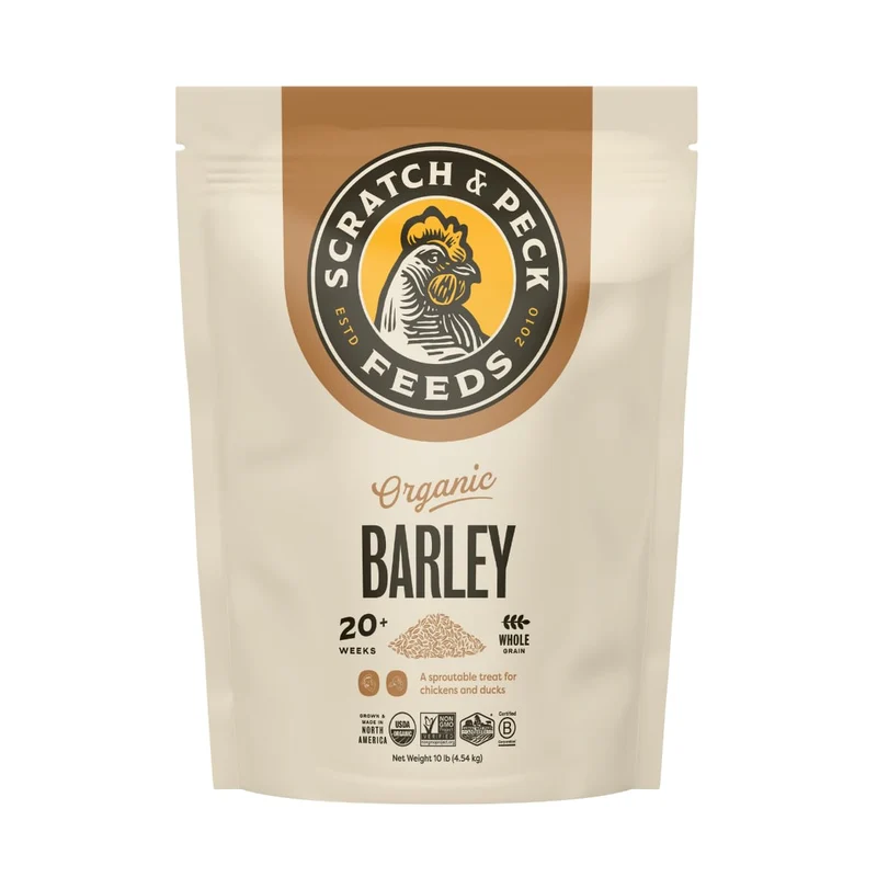 Scratch and Peck Orge Entière – Supplément Alimentaire Bio et Non-OGM, 10 lb