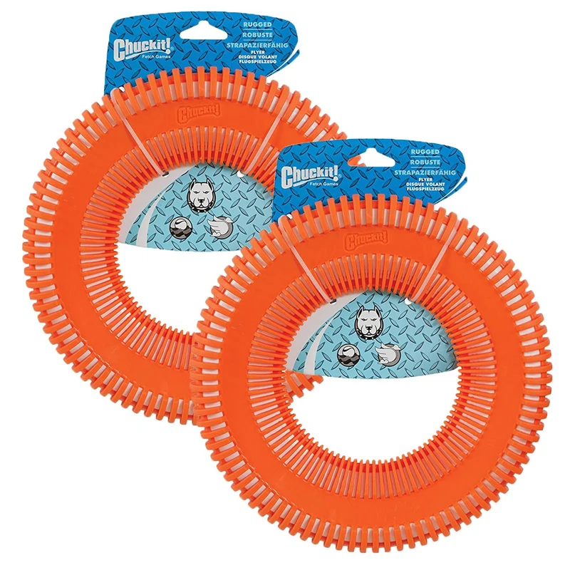 Chuckit! Rugged Flyer – Lot de 2 Jouets Robustes pour Chien (Grand)