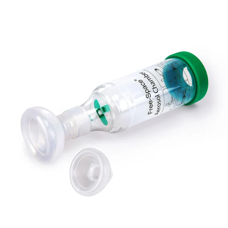 Free-space Cat Inhaler Spacer – Chambre d'inhalation pour chats, masque rond et indicateur de respiration