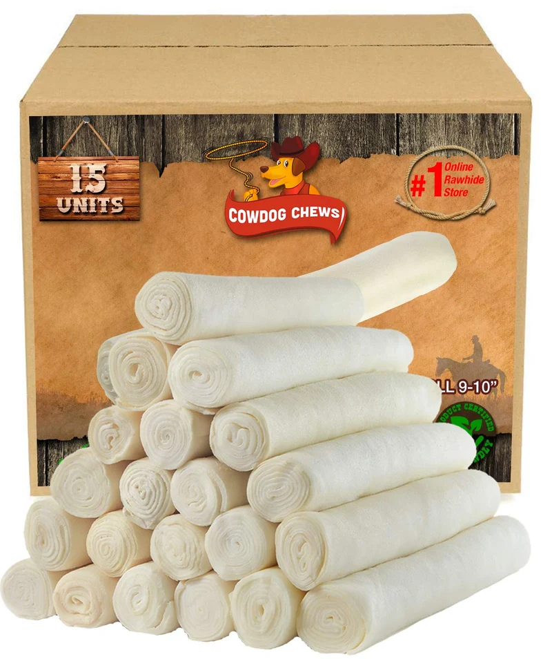 Cowdog Chews Retriever Roll 9-10 pouces (15 pièces) – Os à mâcher naturel