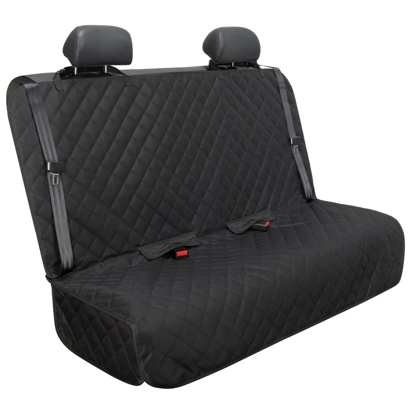 VIEWPETS Couvre-siège de banquette auto pour chiens – Étanche, robuste et antidérapant, taille universelle (Noir)