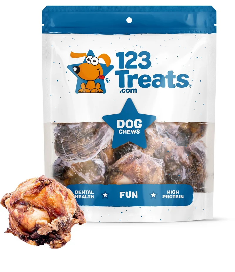 123 Treats - Os de Genou de Bœuf 100% Naturels pour Chiens, Bœuf Élevé en Pâturage aux États‑Unis, Lot de 10