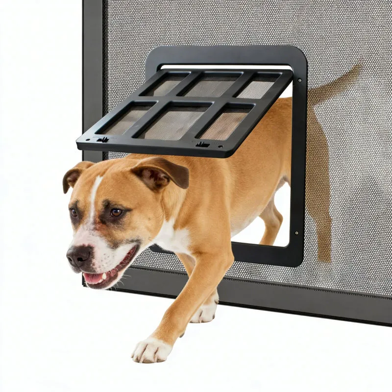 Enjoying Porte-Chien pour Écran – Ouverture 11,2 x 14,4 pouces, Volet Magnétique, Double Sens, Verrouillable, Noir