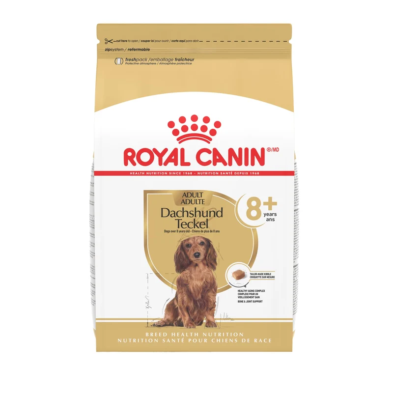 Royal Canin Dachshund 8+ Senior — Croquettes pour chien de race Dachshund, sachet 1,36 kg