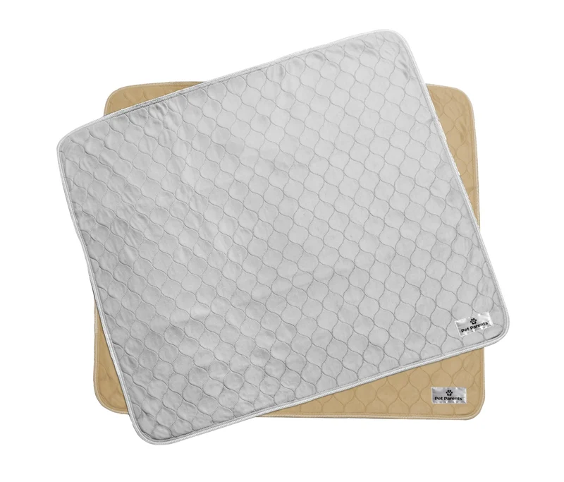 Pet Parents Pawtect Pads – Tapis-pipi Lavables pour Chiens (2x34x36) – Gris et Taupe