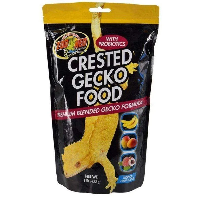 Zoo Med Nourriture Gecko Cresté – Fruits Tropicaux & Probiotiques – 1 lb