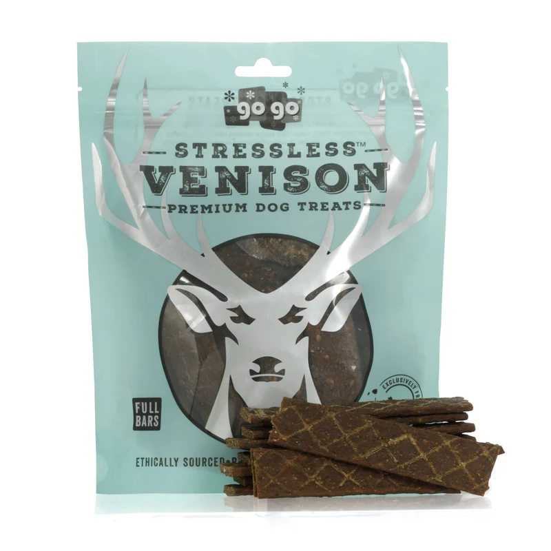 GoGo Stressless Barre de Viande de Cerf – 12 oz, Sauvage et Naturelle