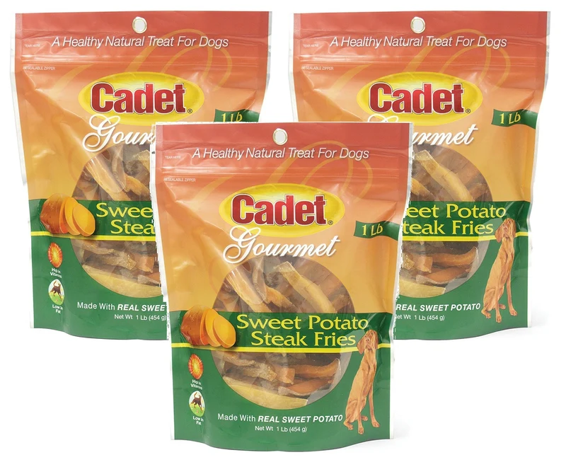 Cadet – Frites de patate douce pour chien (3-pack, 1 livre)