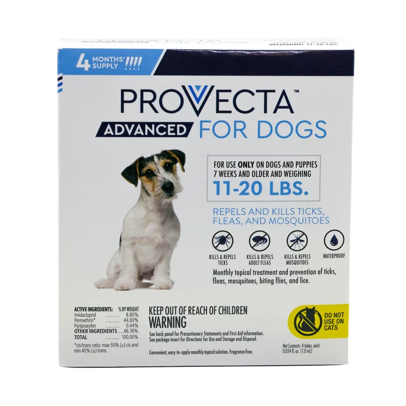 Provecta Avancé pour Chien Moyen (11–20 lb) – Traitement Topique 4 Mois