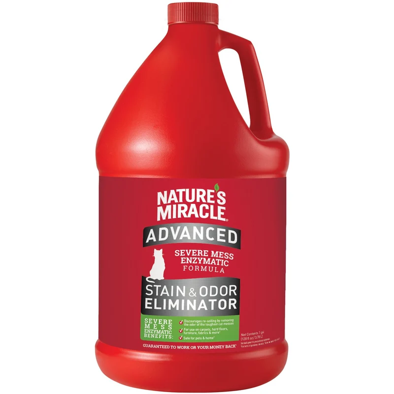 Nature’s Miracle Avancé Éliminateur de Taches et Odeurs pour Chats – Salissures Sévères