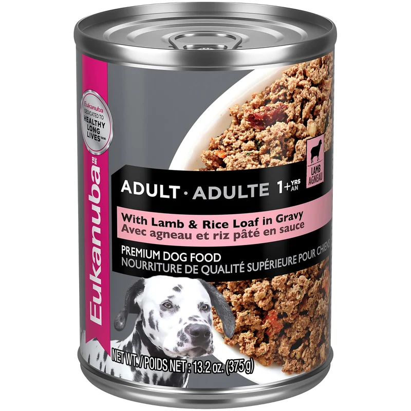 Eukanuba Adulte Agneau et Riz en Conserve – Boîtes Humides pour Chien Actif, 375 g, Lot de 12