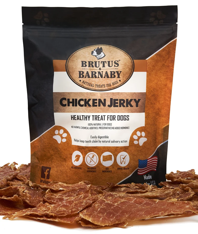 BRUTUS & BARNABY – Filets de Poulet Séchés Sans Céréales, Sans Conservateurs (10 oz)