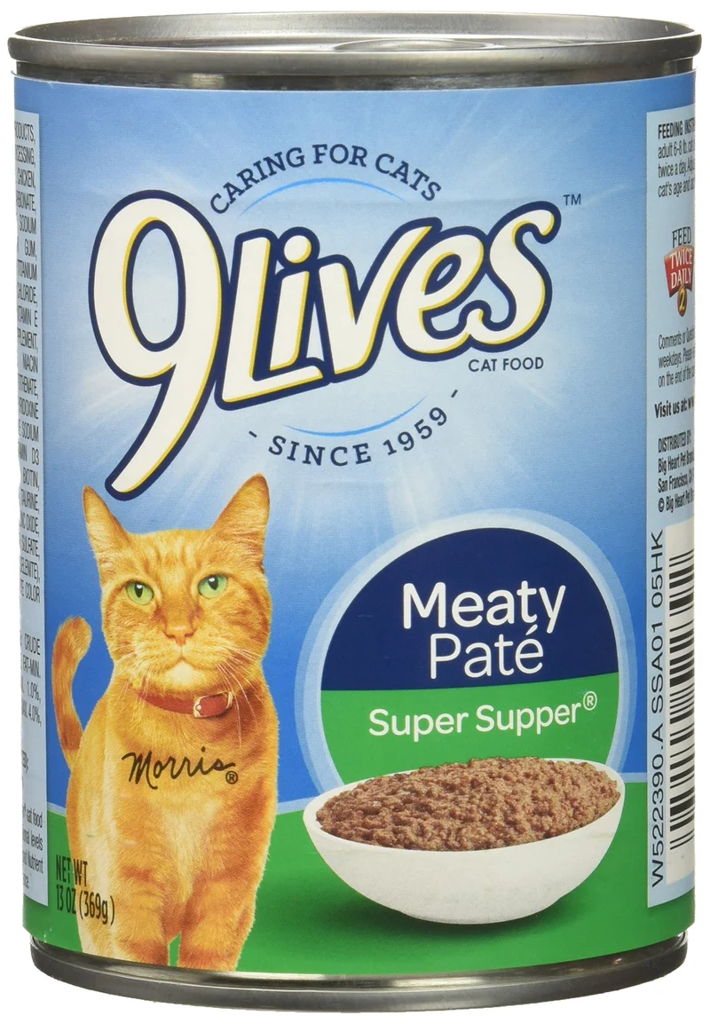 9Lives Pâté Carné Super Dîner – Nourriture humide pour chat, 12 boîtes de 13 oz