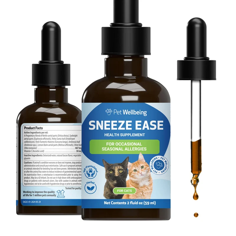 Pet Wellbeing Sneeze Ease pour Chats – Soutien des éternuements et allergies saisonnières