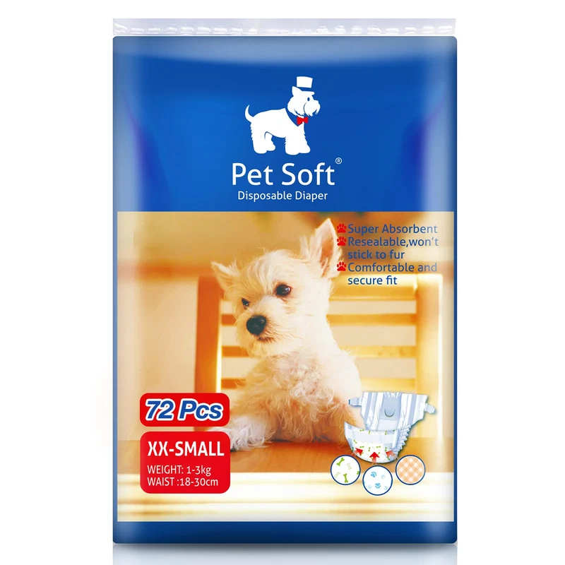 Pet Soft Couches Jetables Femelle XXPetit — 72 Pièces pour Chiens et Chats