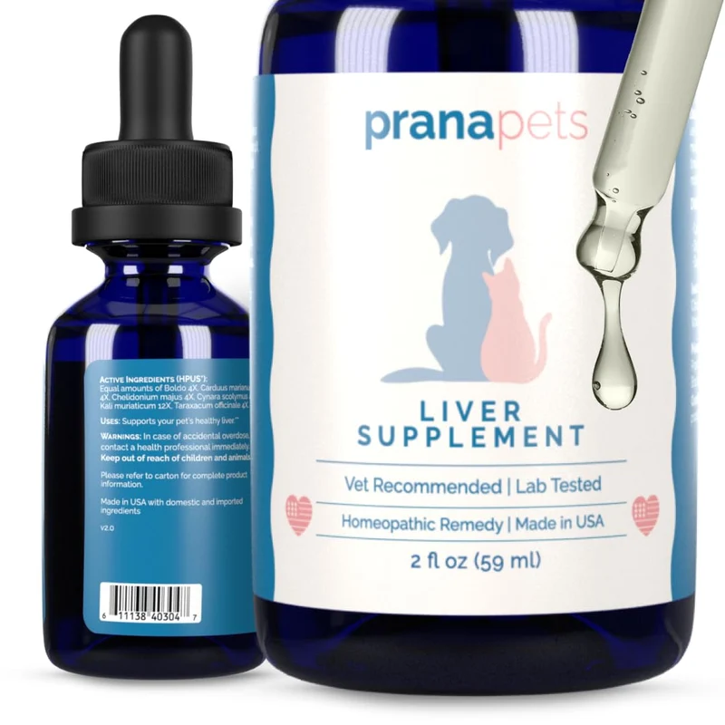 PranaPets Complément Foie pour Animaux — Soutien naturel pour chiens et chats | Formule à base d herbes