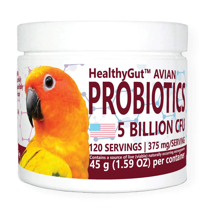 Equa Holistics HealthyGut™ Probiotiques Aviaires – Perroquets, Formule Digestive Naturelle (120 Portions)