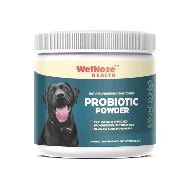 WNz Health Probiotiques pour Chiens – Santé digestive poulet & bacon | Poudre probiotique chien