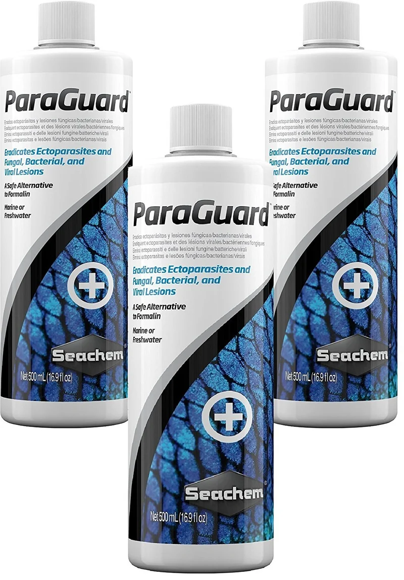 Seachem ParaGuard 500ml – Pack de 3 bouteilles pour poissons et aquariums