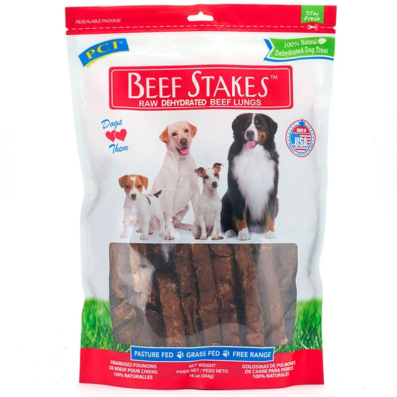 PCI Pet Center - Friandises pour chien au boeuf 100% naturel, sachet de 1 livre