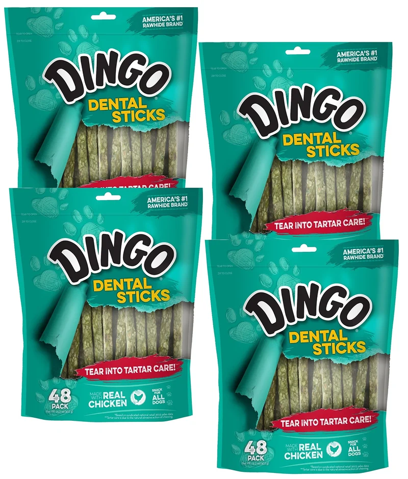 Dingo Sticks Dentaires pour Tartre – 192 bâtons au poulet