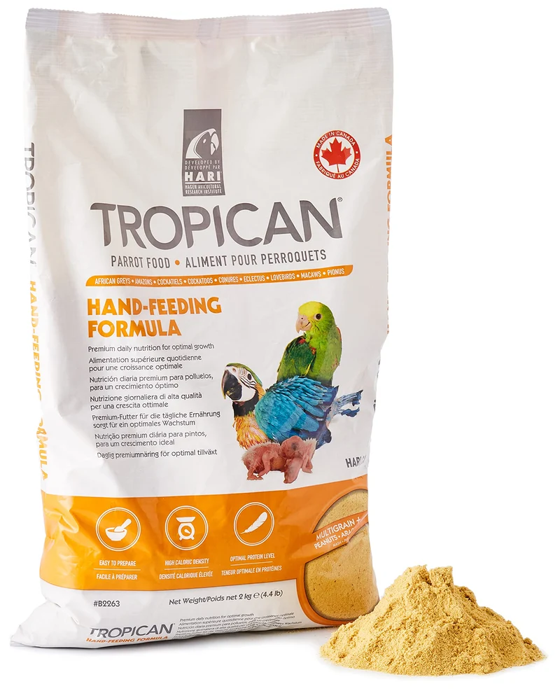 HARI Tropican Nourrissage Manuel pour Perroquets – Alimentation Bébé Oiseau 4,4 lb