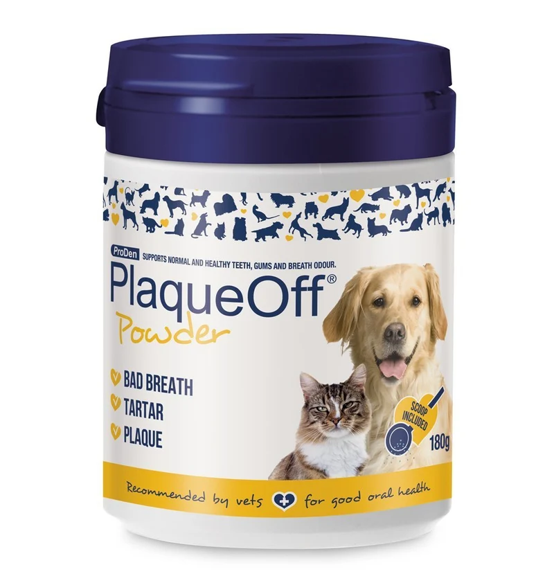 ProDen PlaqueOff (180 g) – Poudre complémentaire pour l’hygiène dentaire animale