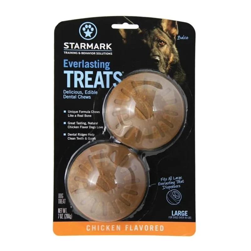 Starmark (4 Pack) Friandises Éternelles au Poulet pour Grands Chiens – Fabriqué aux États-Unis