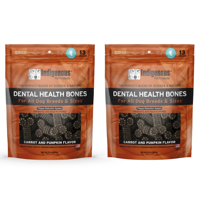 Indigenous Os Dentaires Santé – Saveur Carotte et Citrouille, 2 x 17 oz