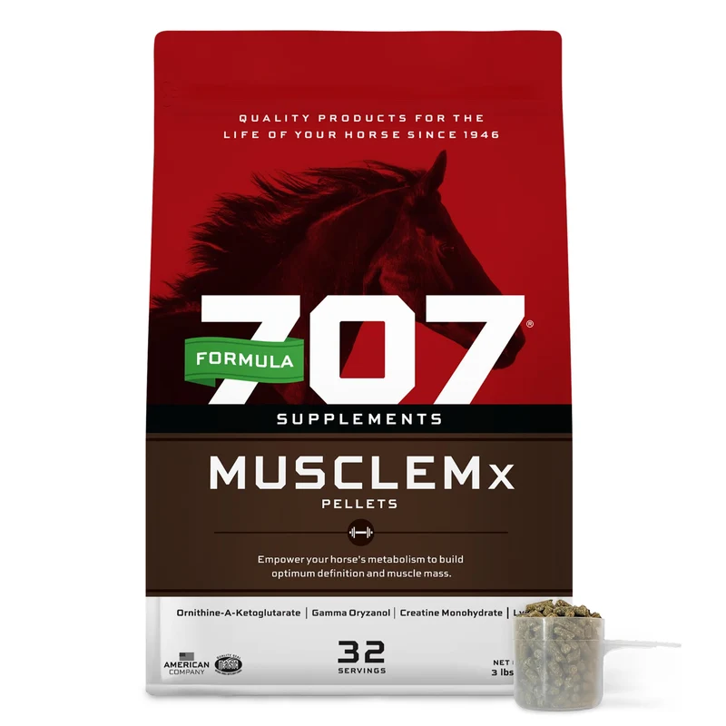 Formula 707 MuscleMx - Supplément Équin pour le Conditionnement et la Masse Musculaire, Sac de 3 lb