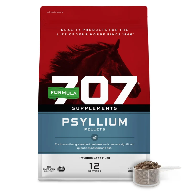 Formula 707 Psyllium Granulés Équin – Supplément Digestif Facile à Donner (3 lb)