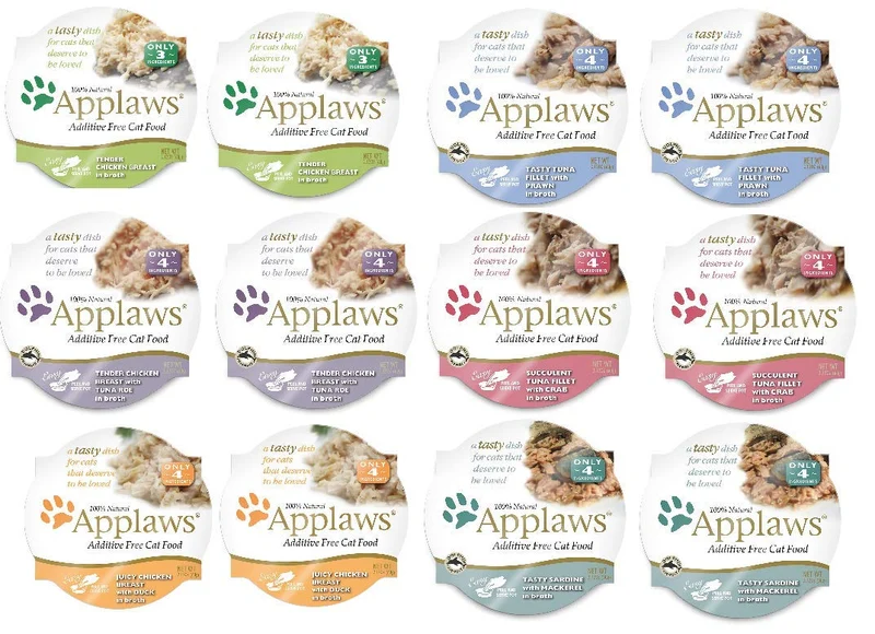 Applaws Nourriture pour Chat en Bouillon à Servir – Lot Varié 6 Saveurs, 12 Pots de 2,12 onces chacun (Applaws Layers)